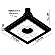 Светильник точечный врезной алюминий / чери Saturn 